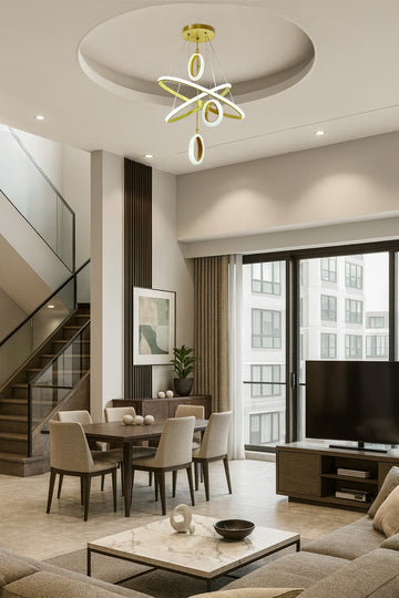 نجفة حلقية مزدوجة رقيقة